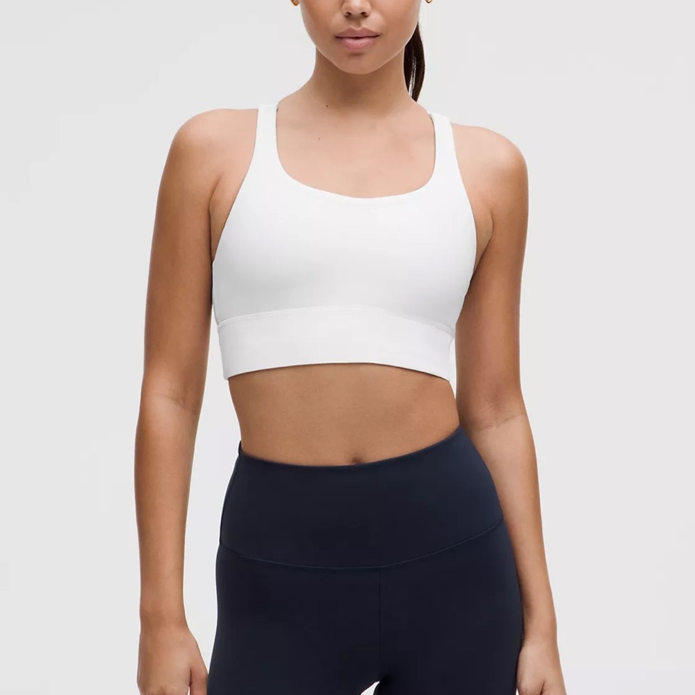 Lululemon Energy Longline Sports Bra White Size 6